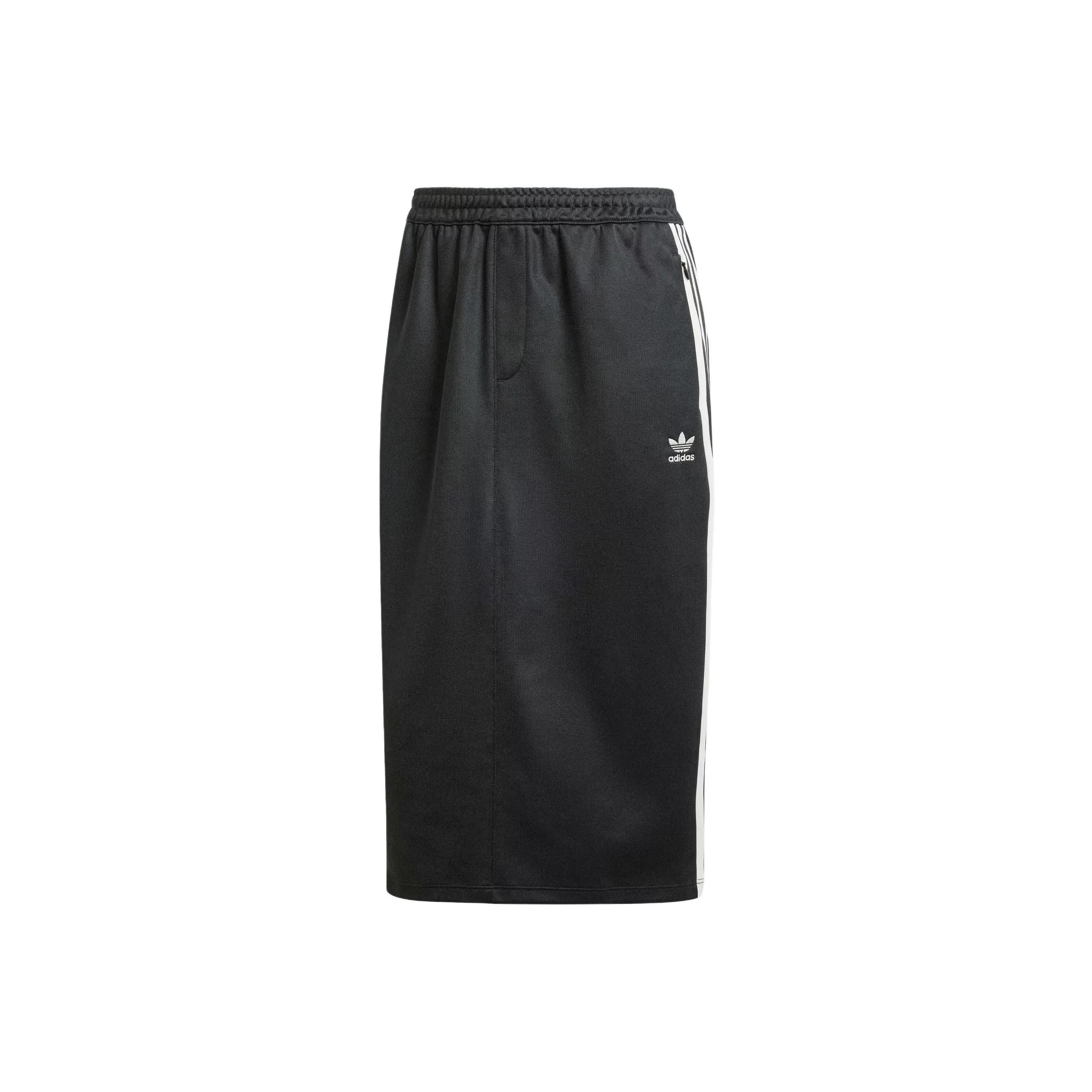 Adidas Originals 3 Stripes Skirt Casual Long Skirts Women's Black