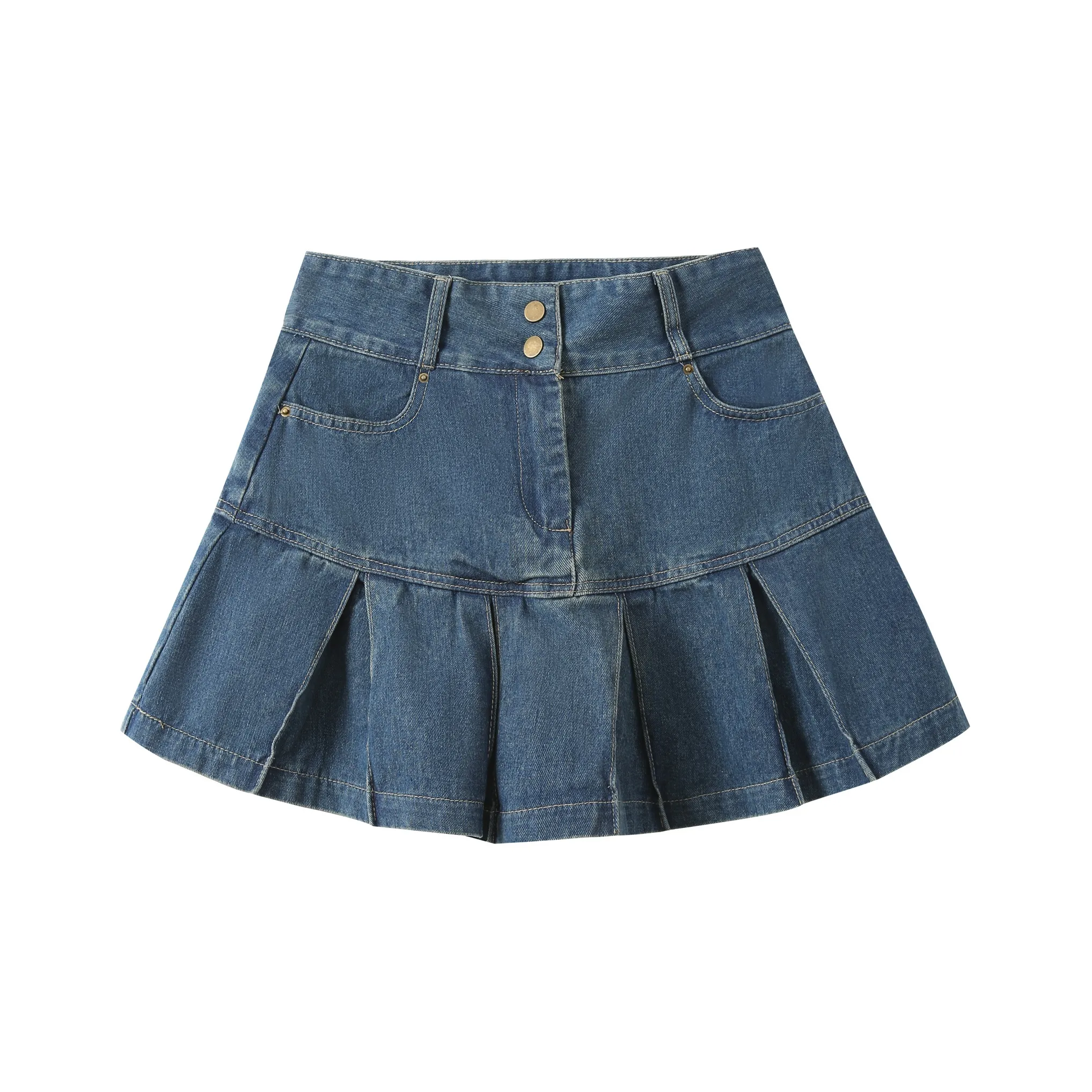 EIDOLON GRAIN Джинсовые короткие юбки Женские Синие