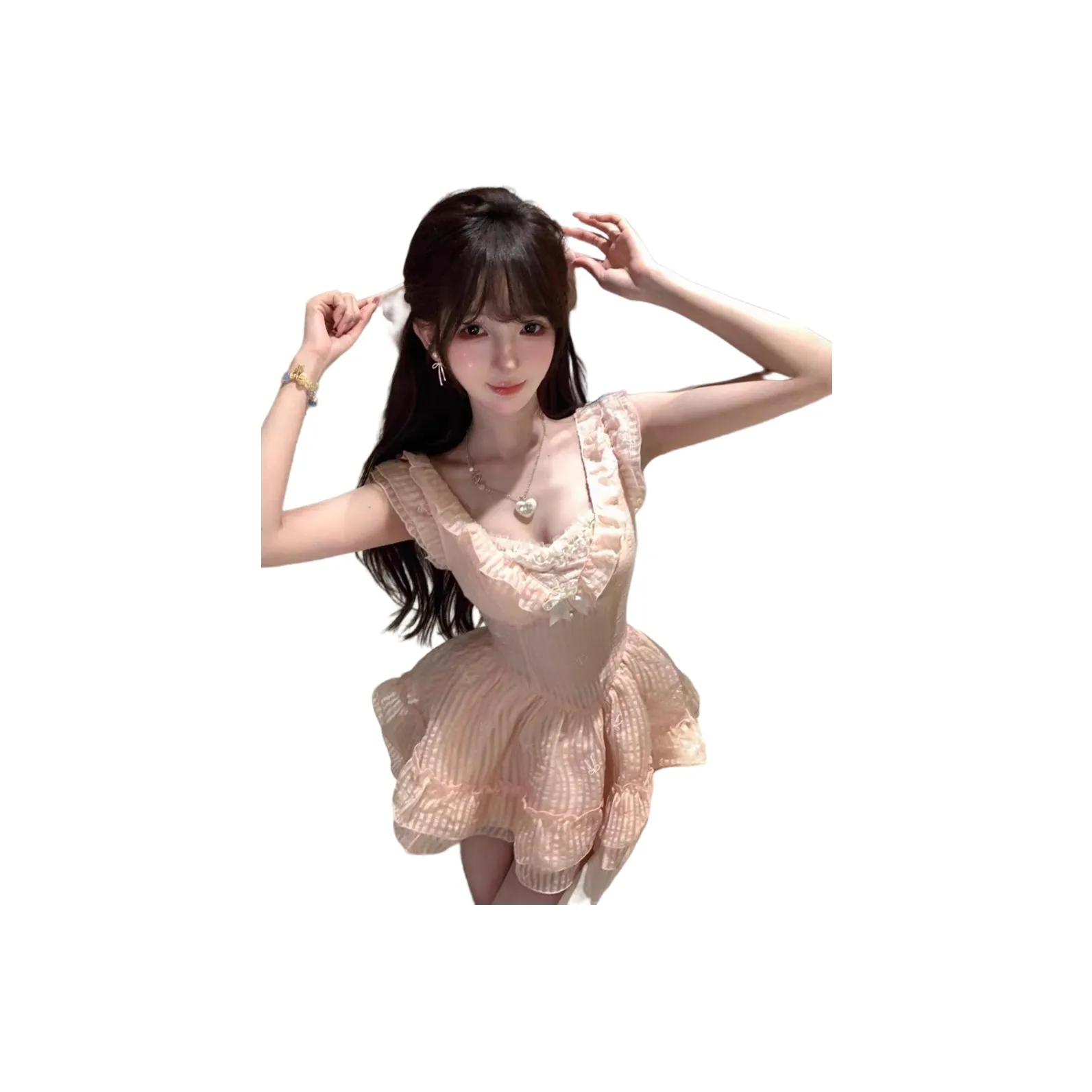 COHX Без рукавов Платье Женское Розовое Платье