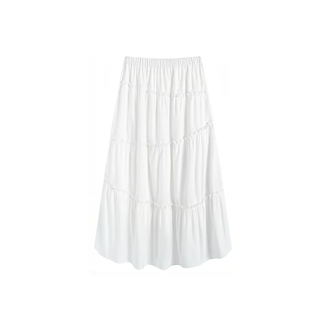 KING PRINCE Повседневный Длинный Юбка Женская Белая
