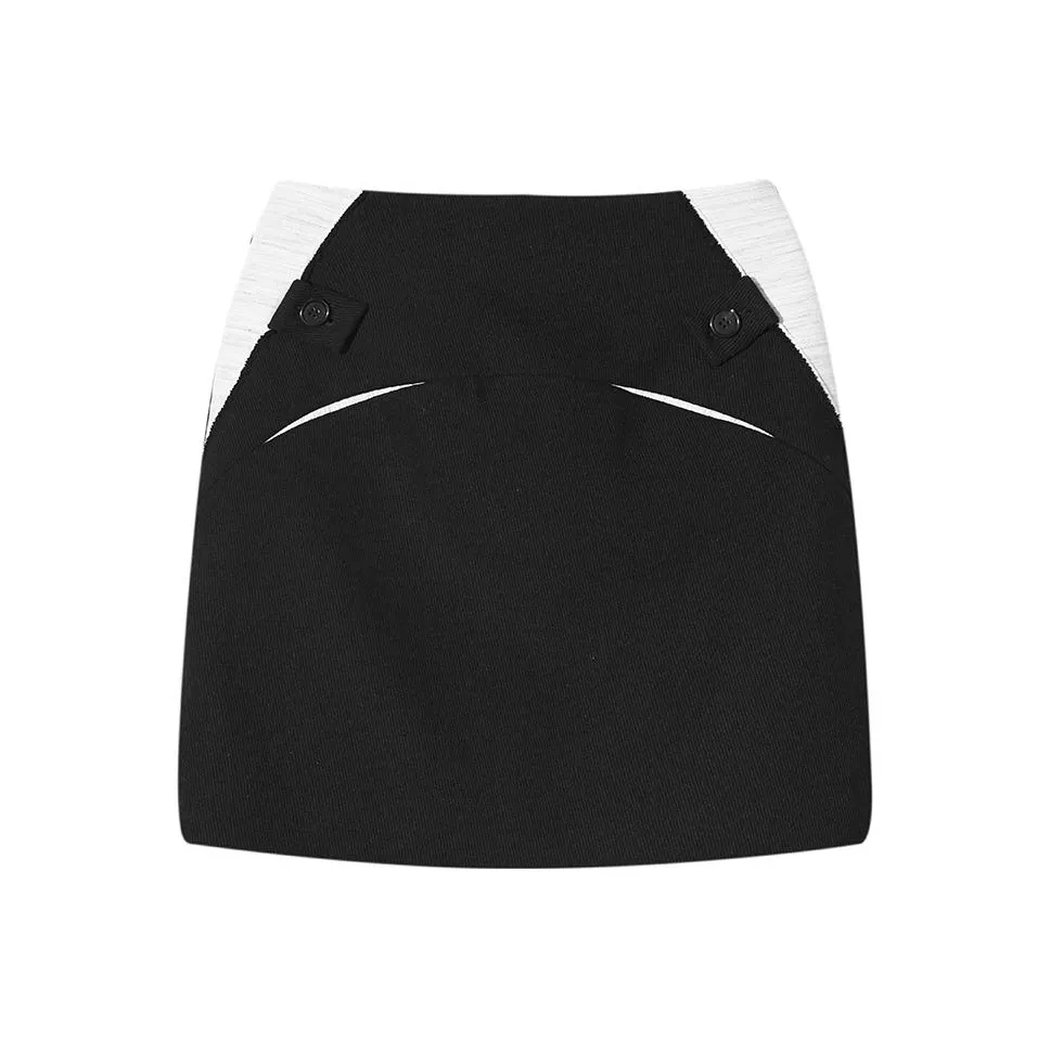 ATTEMPT Черная Женская Повседневная Короткая Юбка
