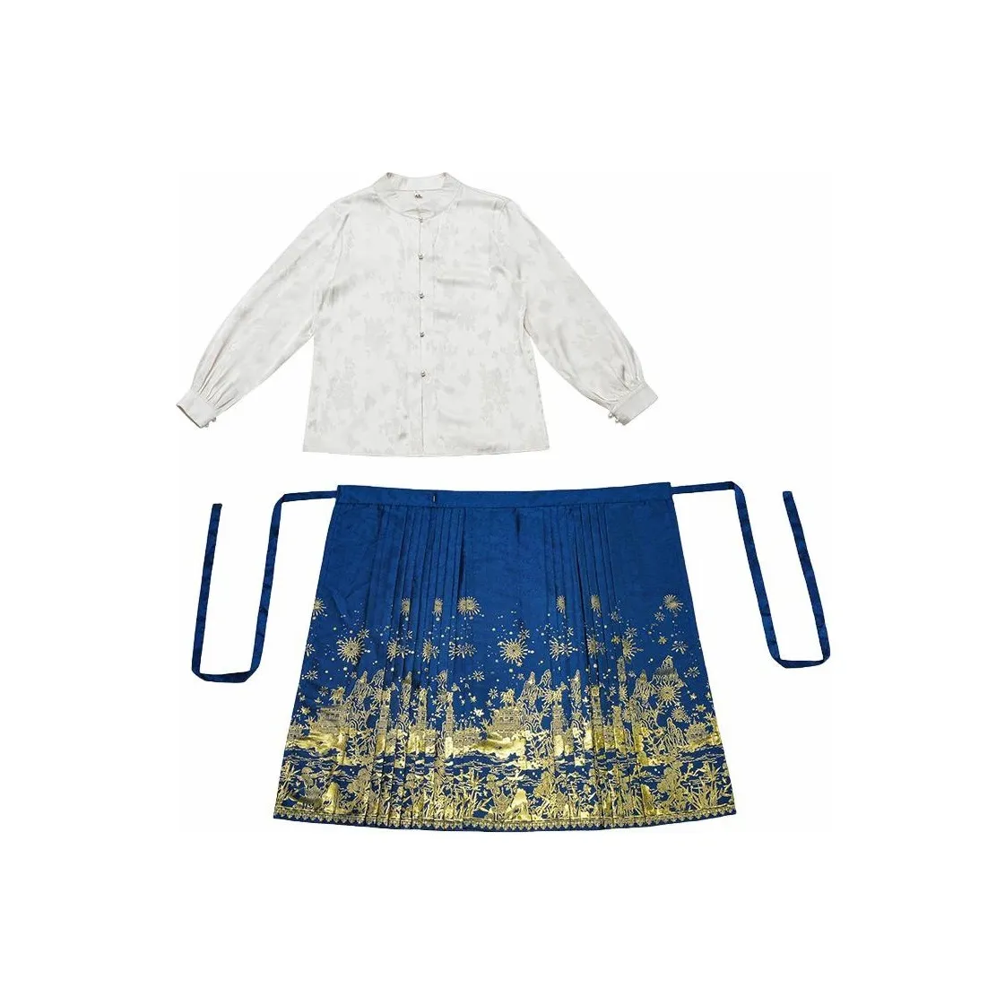 CHICCLO Комплект с юбкой Женские Светлый Абрикос + Яркий Синий