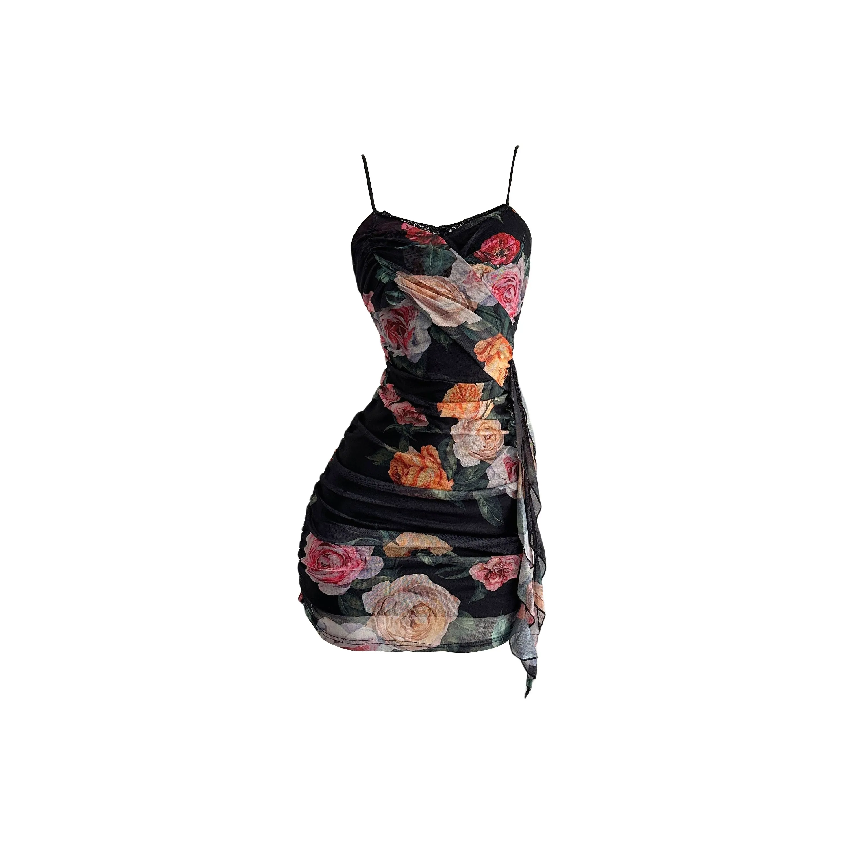 TUSHIFEI Slip Платье Женское Черное