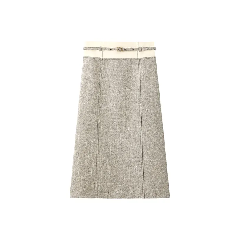 NINE WEST Полу-длинная Повседневная Длинная Юбка Женская Хаки