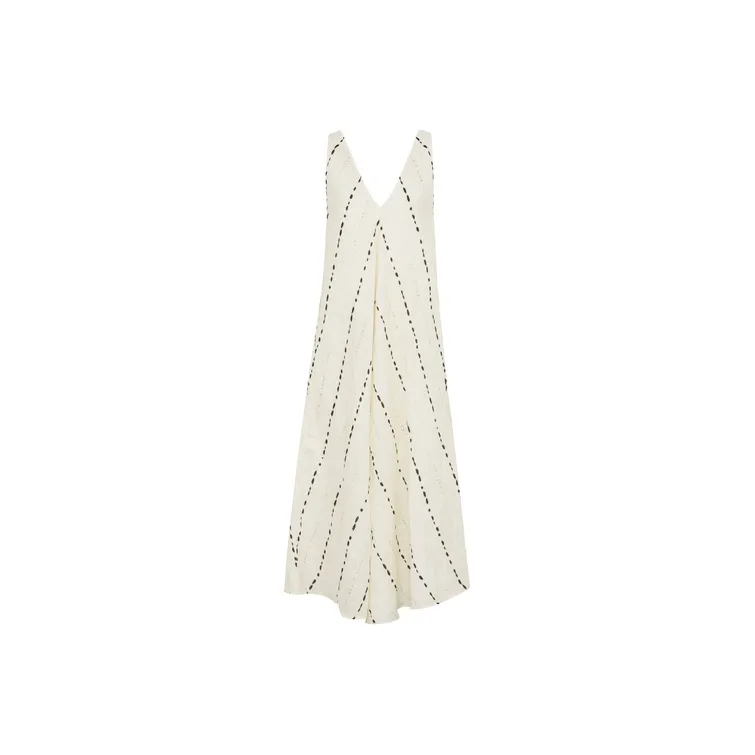 MEIYANG Sleeveless Dress Women's Beige Yellow