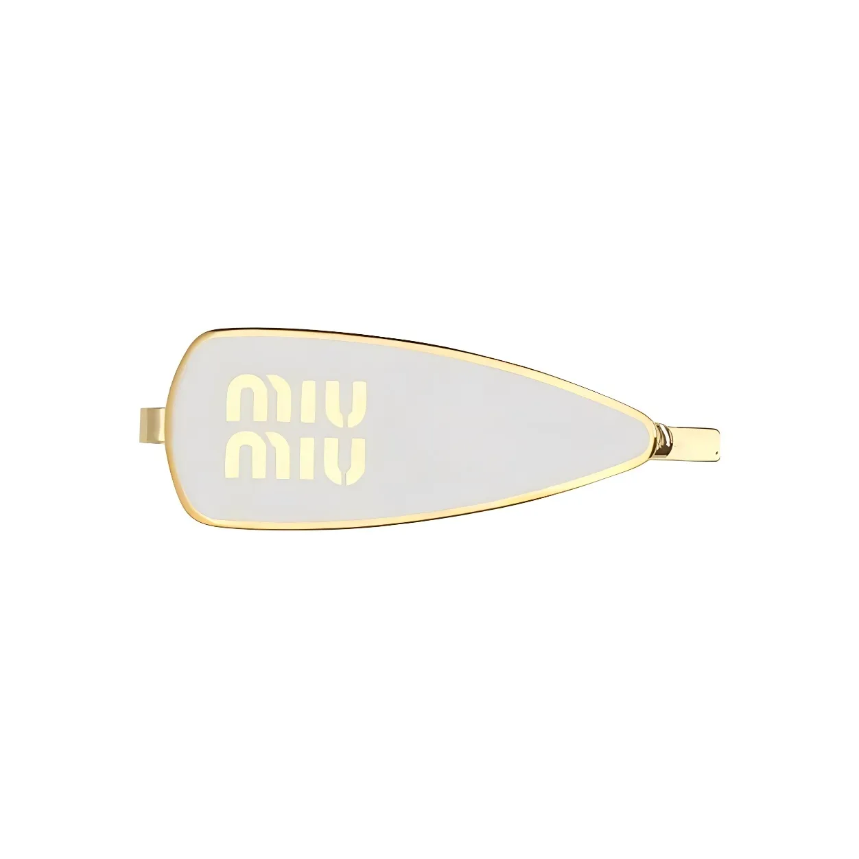 MIU MIU Engraved logo Enamel Hair Clip