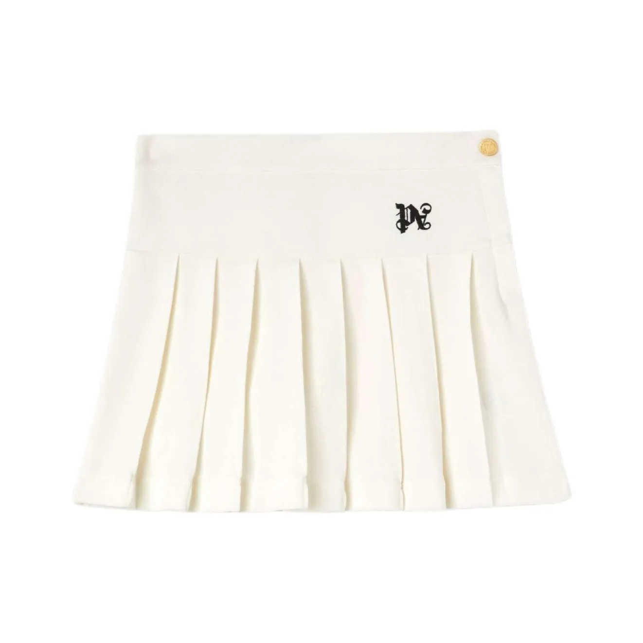 PALM ANGELS Monogram Embroidered Low Rise Mini Skirt