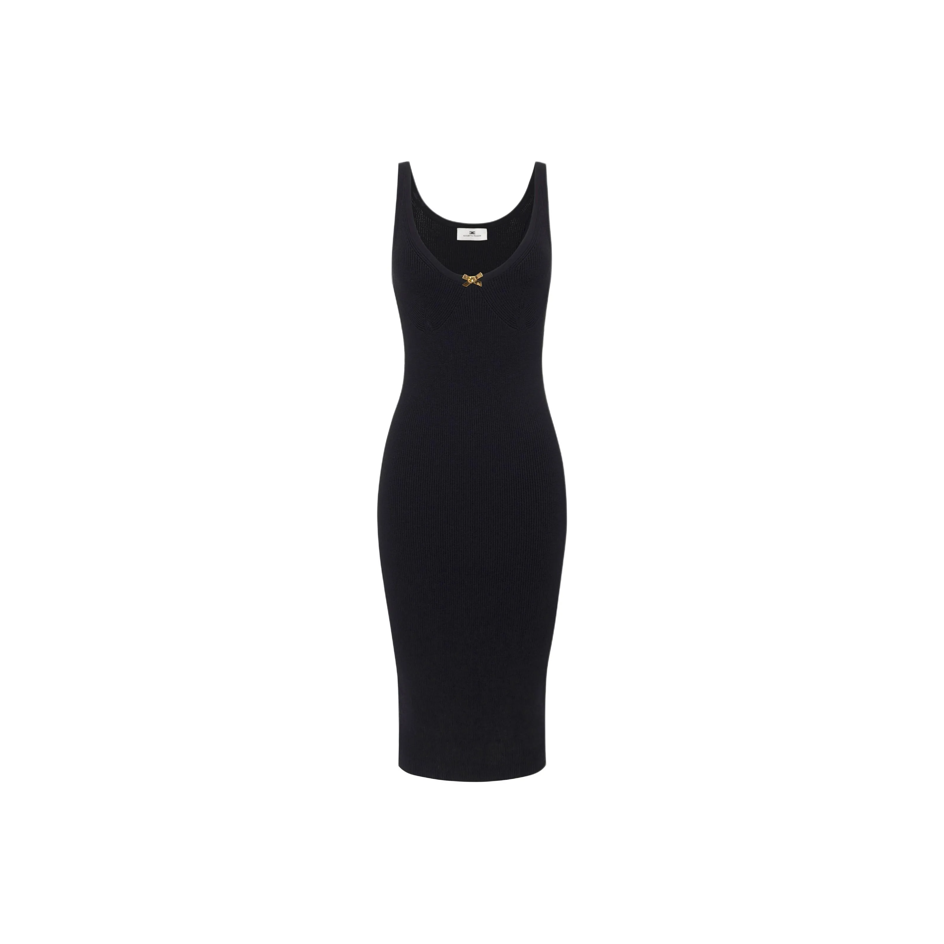 Elisabetta Franchi Knit Tulle Dress