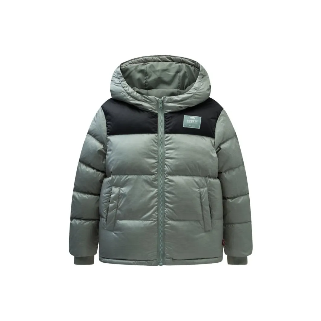Levi's Пуховик Серый Зеленый Детский