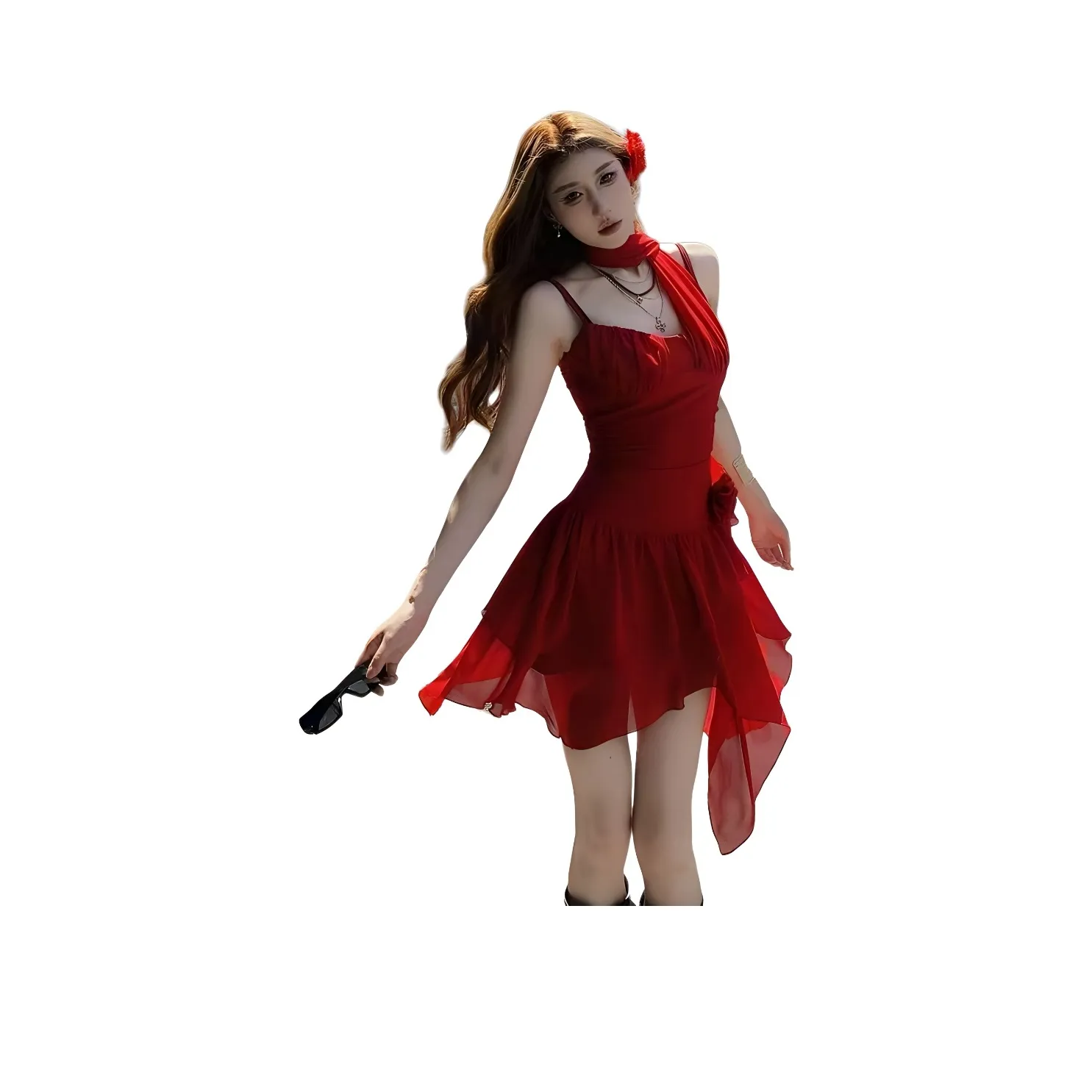 BDGU Slip Dresses Women's Red