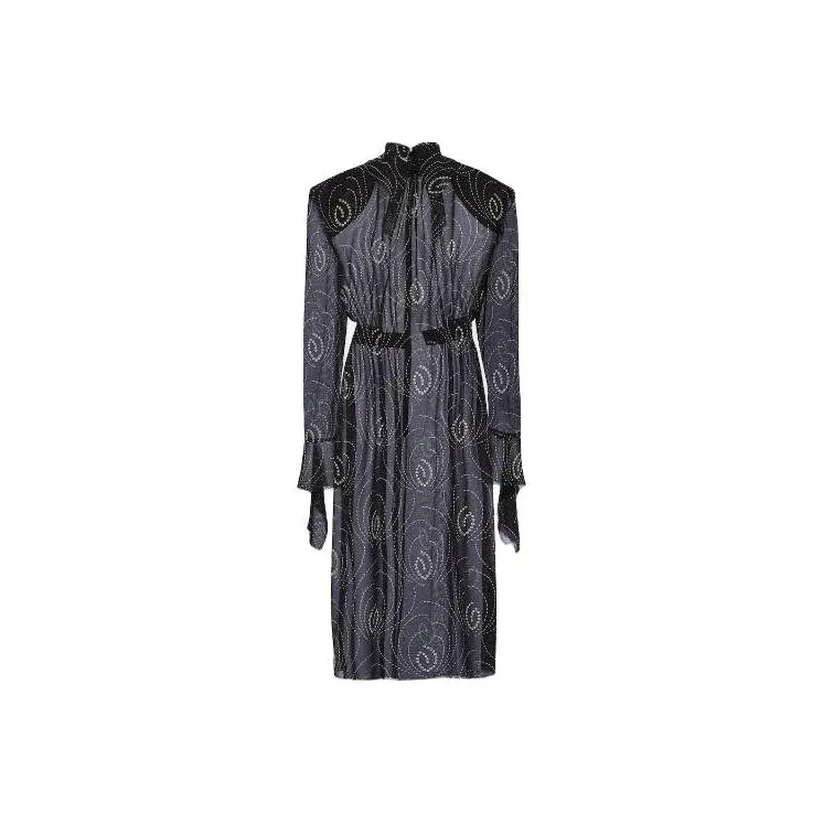 PRADA All Over Geometric Printed Midi Dress