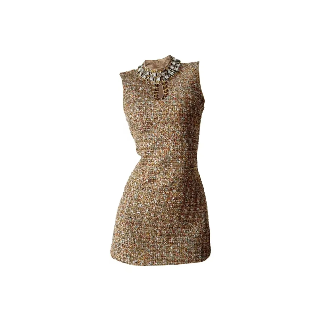 AFGGD Без рукавов Платье Женское Золотое