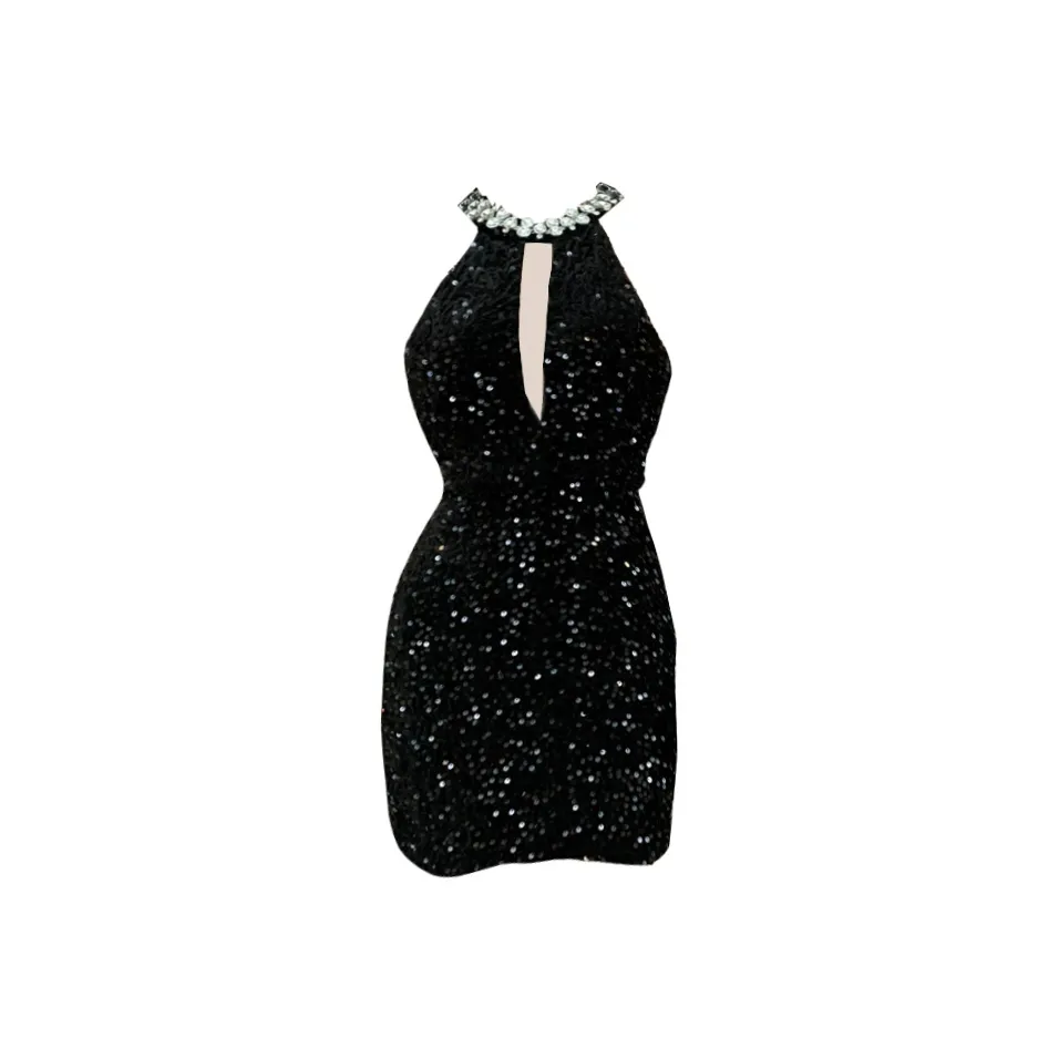 ONNFB Дофаминовая одежда Малое черное платье Женские Платья без рукавов