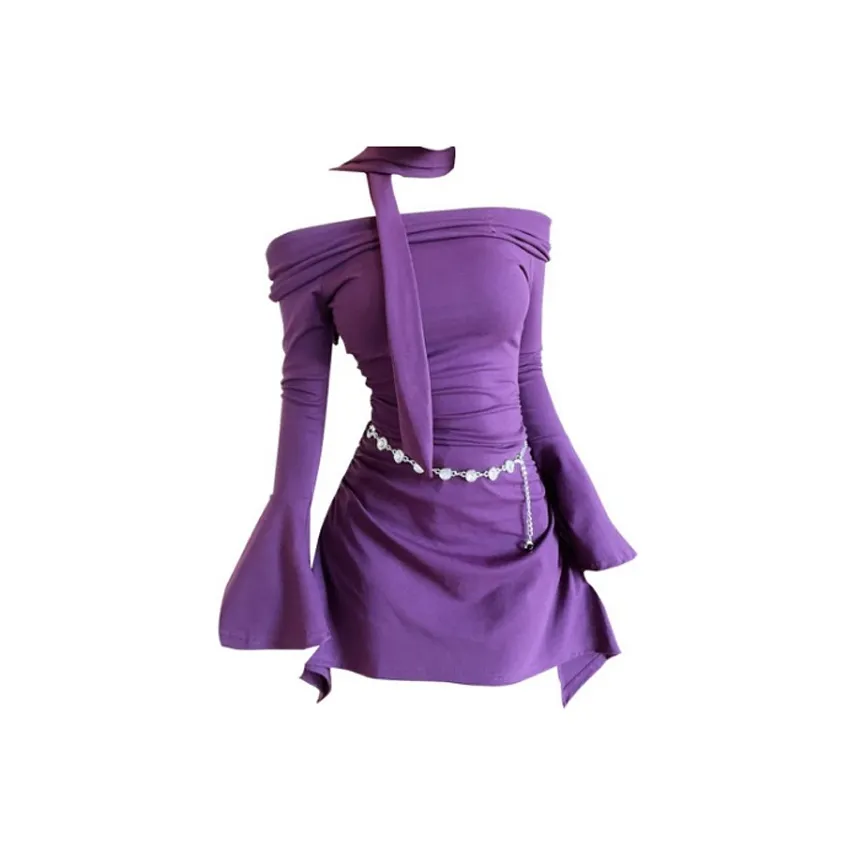 Mu Xiao Xin Женские Длинные Платья с Рукавами