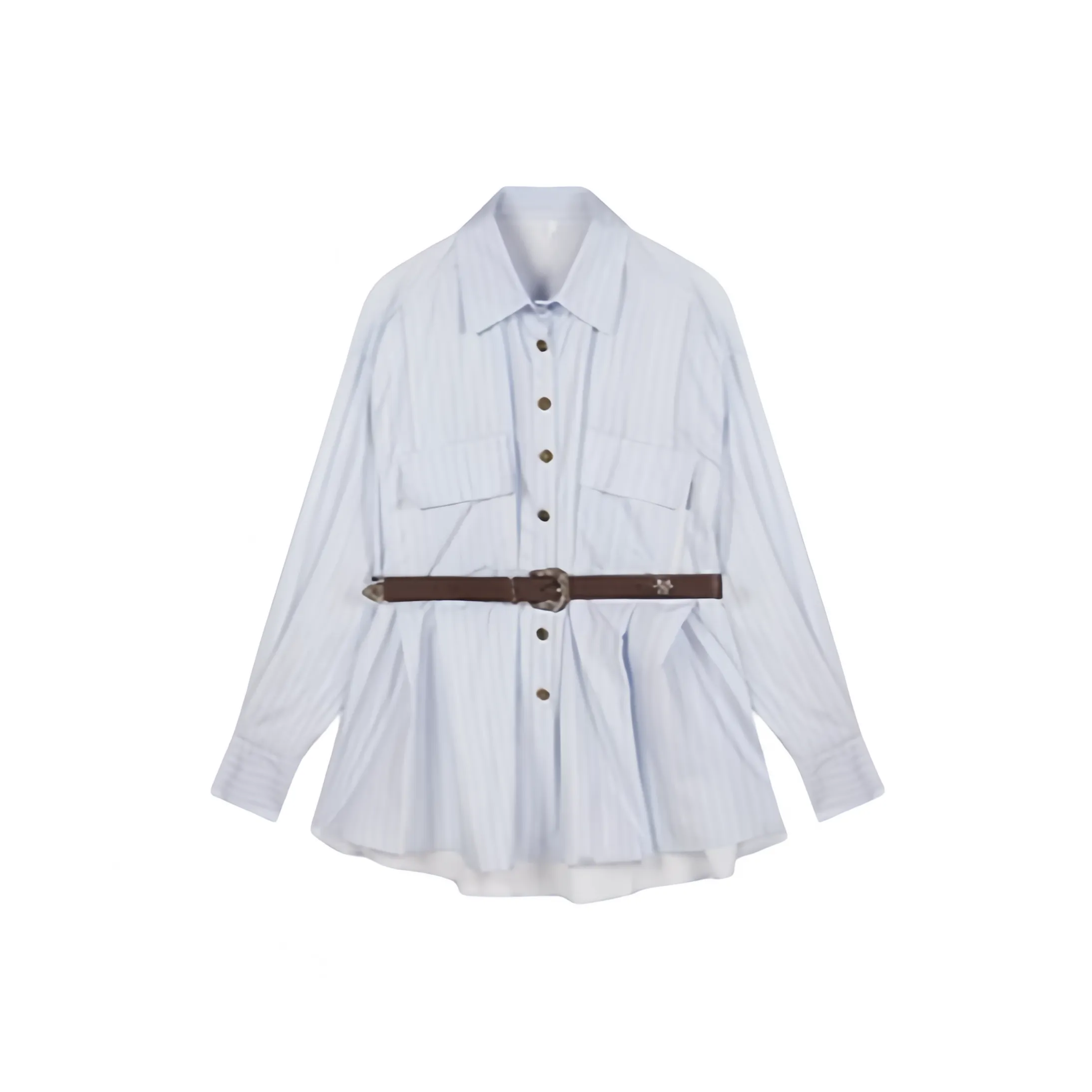 Mu Qingqing Long Sleeved Dress Women's Shirt Dress