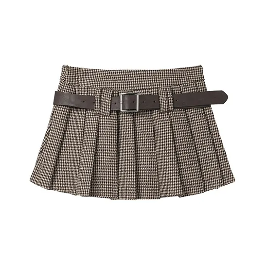 AHDO Casual Short Skirts Women's Khaki