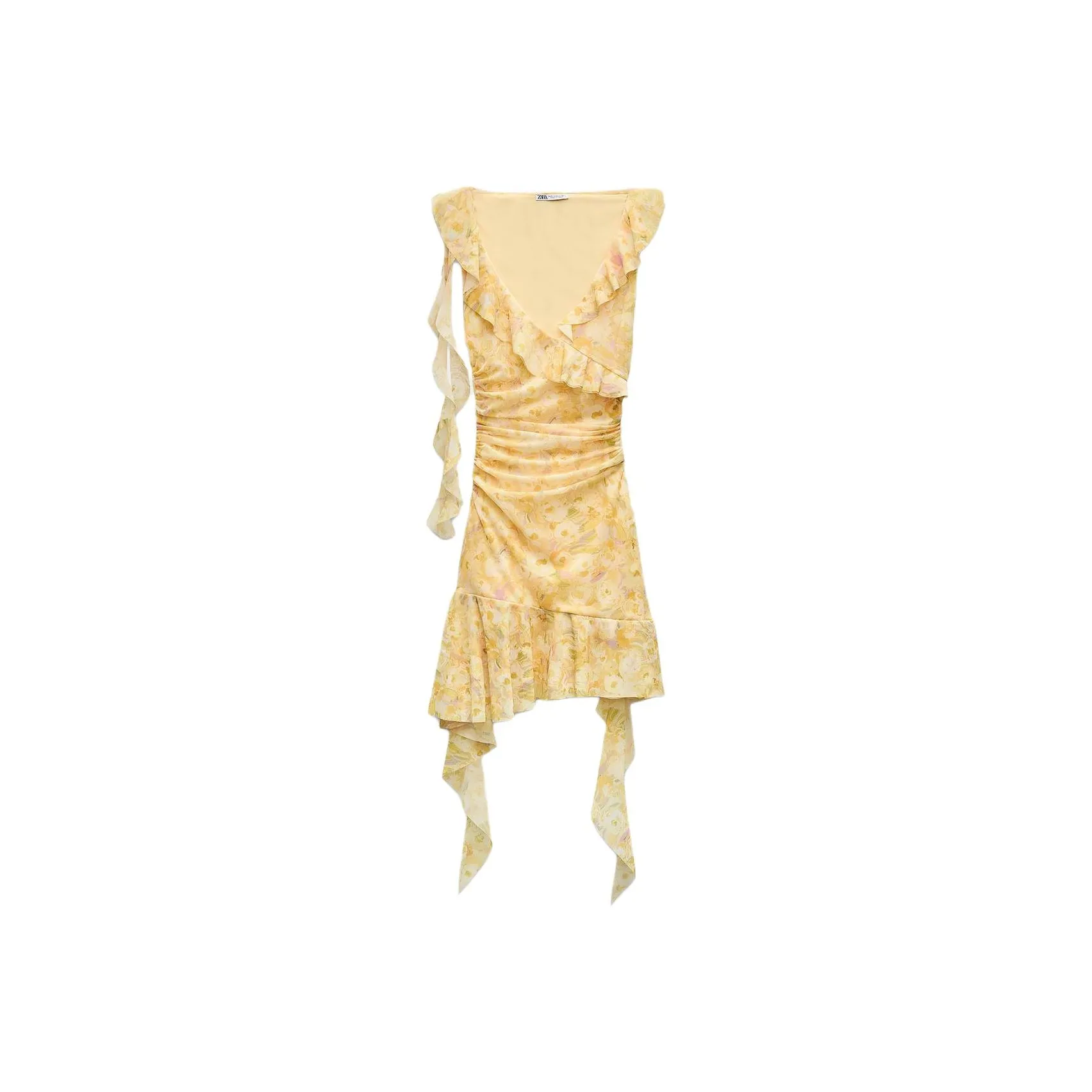 ZARA Sleeveless Dress Women's Yellow