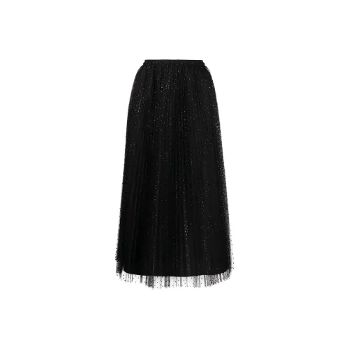RED VALENTINO Черная Женская Повседневная Длинная Юбка