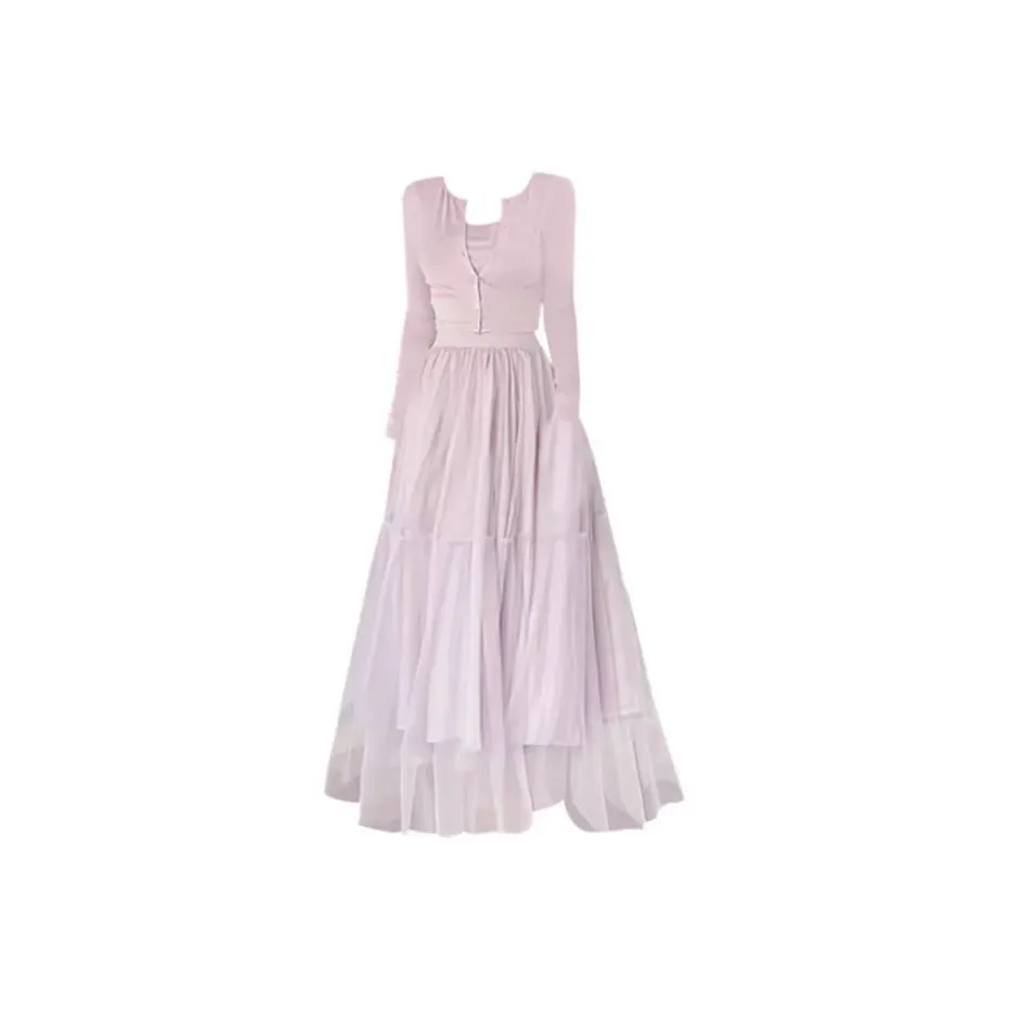 PUREIDOL Long Sleeved Dress Women's Purple