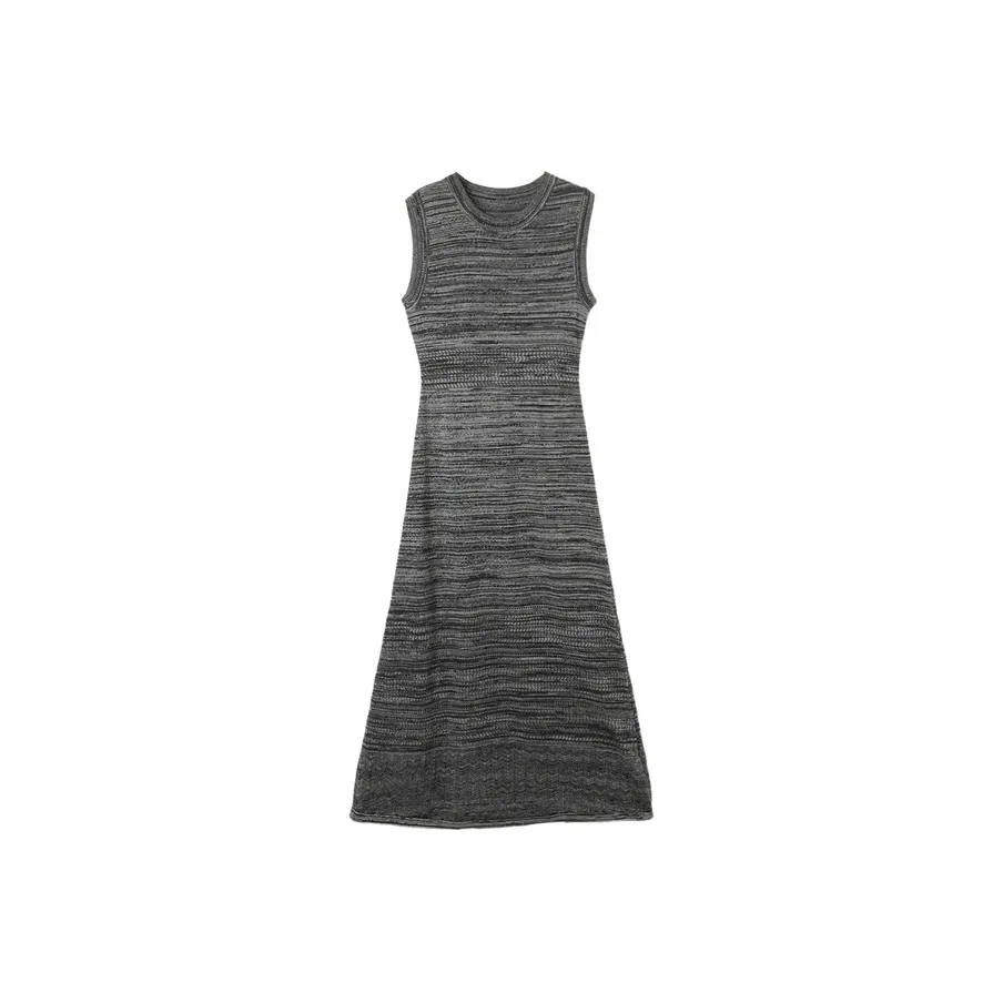 SETIROM Без рукавов Платье Женское Серое