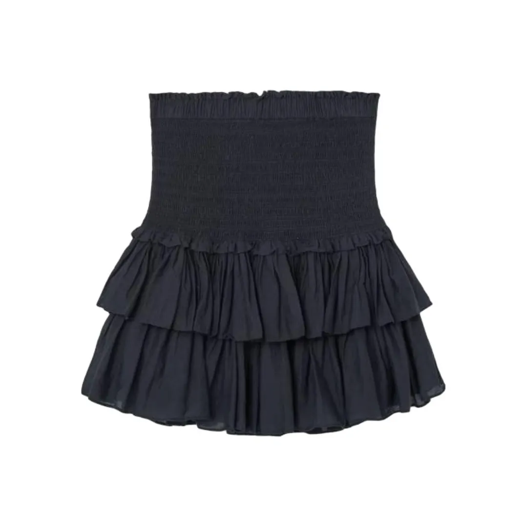ISABEL MARANT Étoile Naomi Smocked Ruffled Hem Skirt