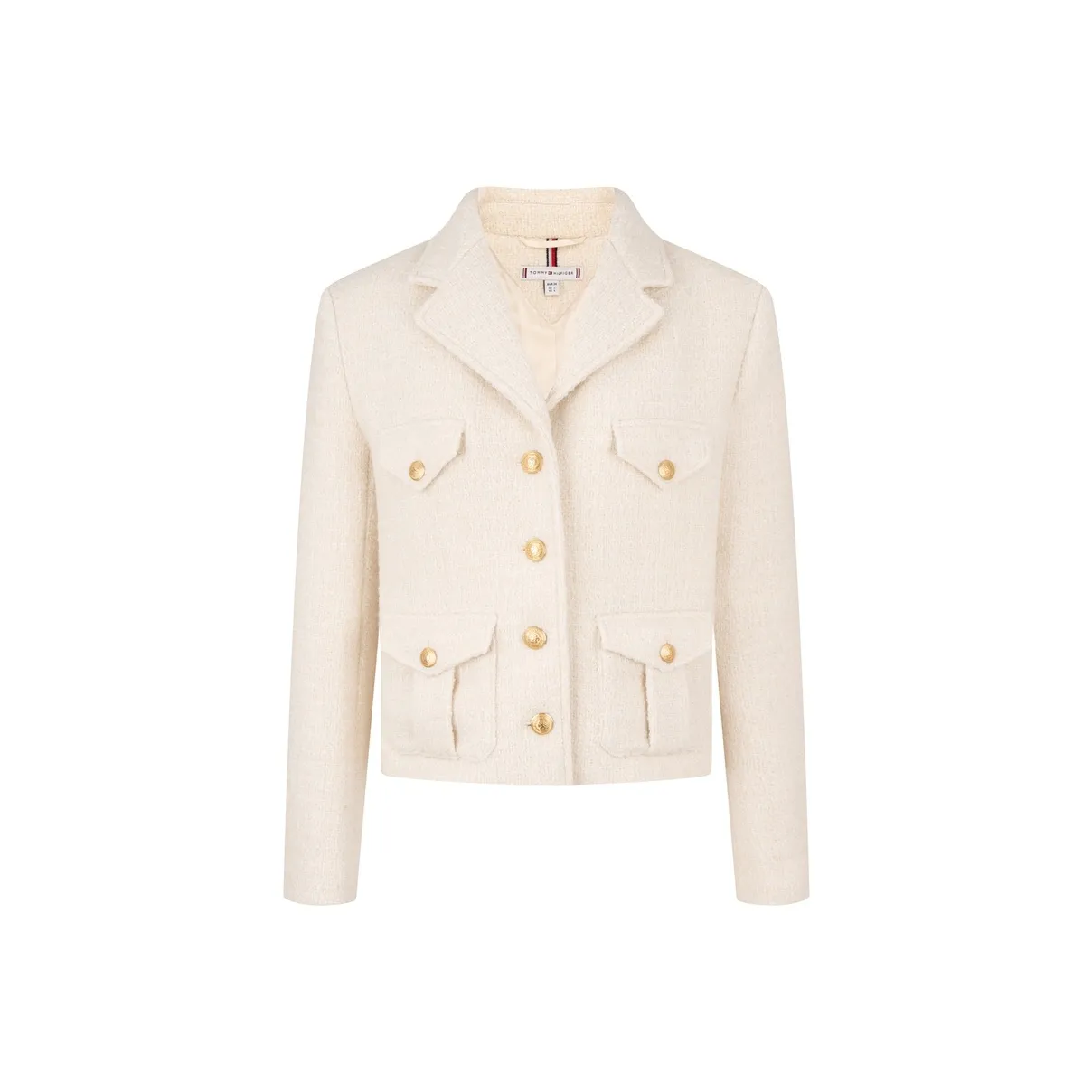 Tommy Hilfiger Business Suit Short Coat Women's Ecru