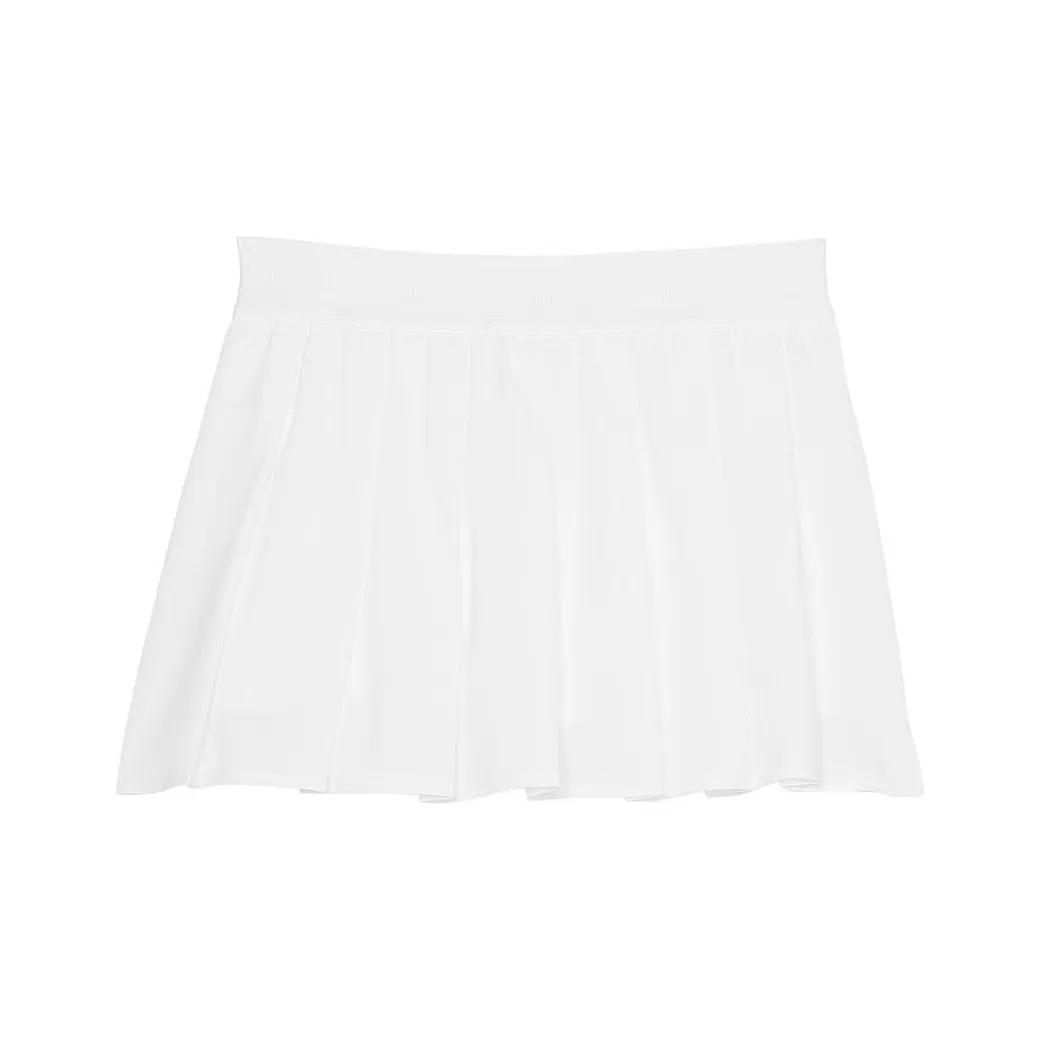 Victoria's Secret Розовый Tech Эластичный Плиссированный TEN Белый Сливочный Повседневные короткие юбки Women's White Сливочный