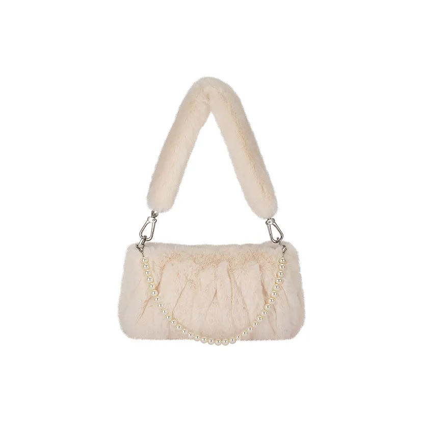 AJIDOU Cloud Fabric Bag Bag Medium Women's White AJIDOU Облачная ткань Сумка Сумка Средняя Женская Белая