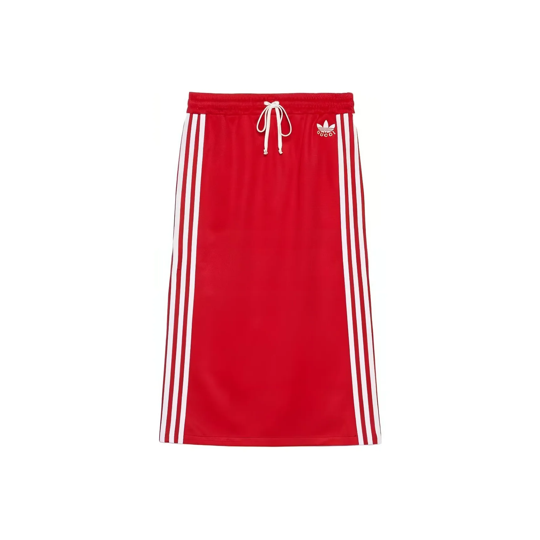 GUCCI X Adidas Cotton Jersey Skirt Bright Red