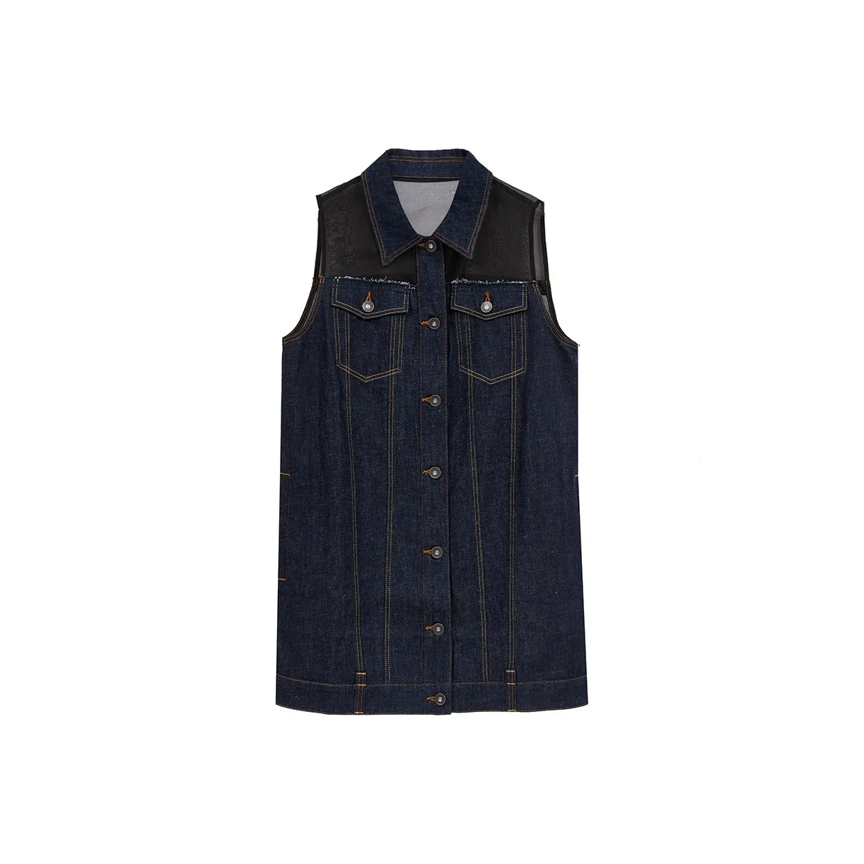 ONLY Без рукавов Платье Женское вымытый деним синий