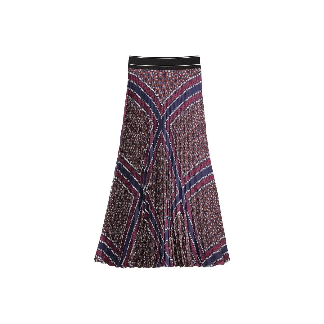 SANDRO G113/Многоцветный Женские Повседневные Длинные Юбки