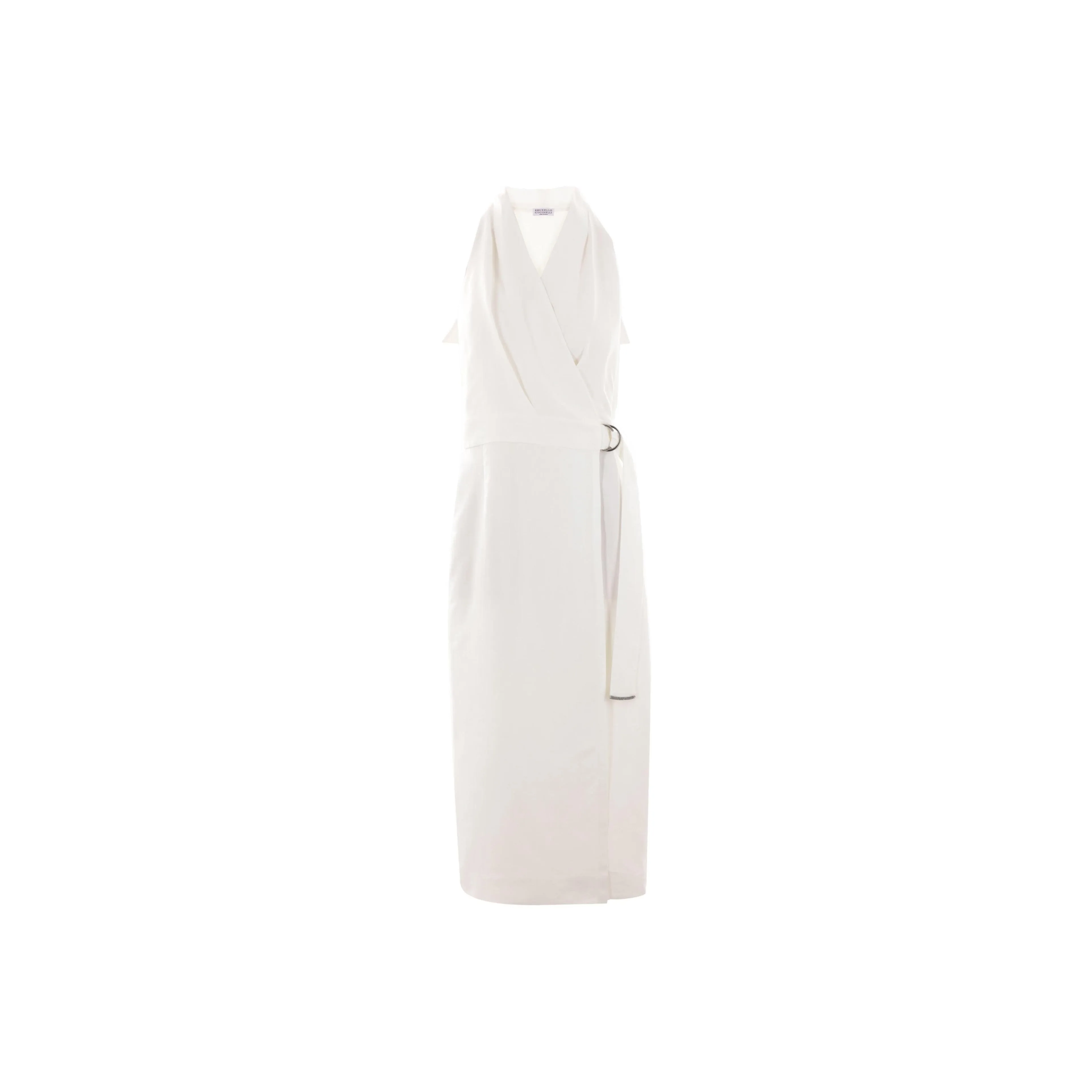 Brunello Cucinelli V neck Belted Wrap Dress