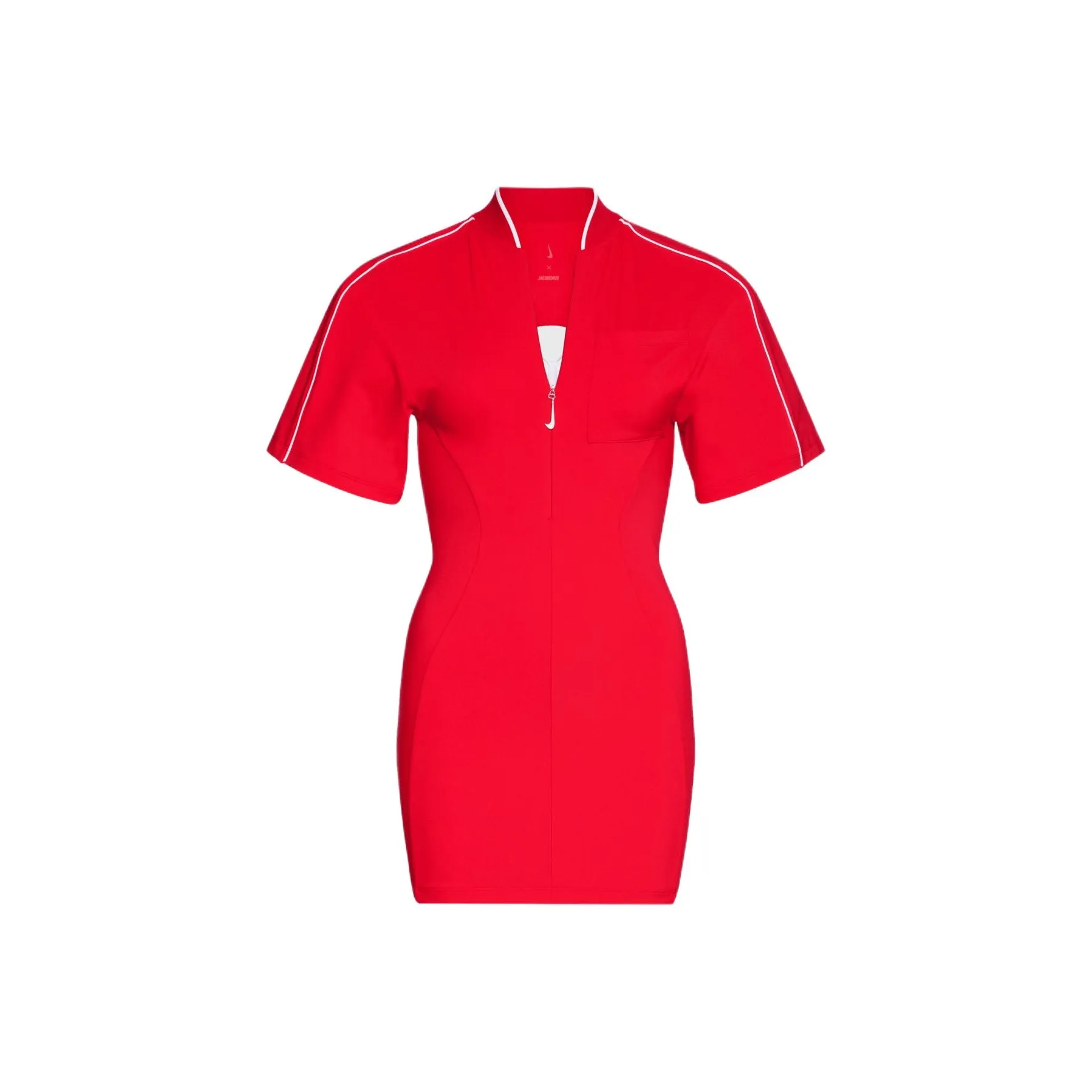 Jacquemus X Nike Short Sleeved T Shirt Dress Dark Red