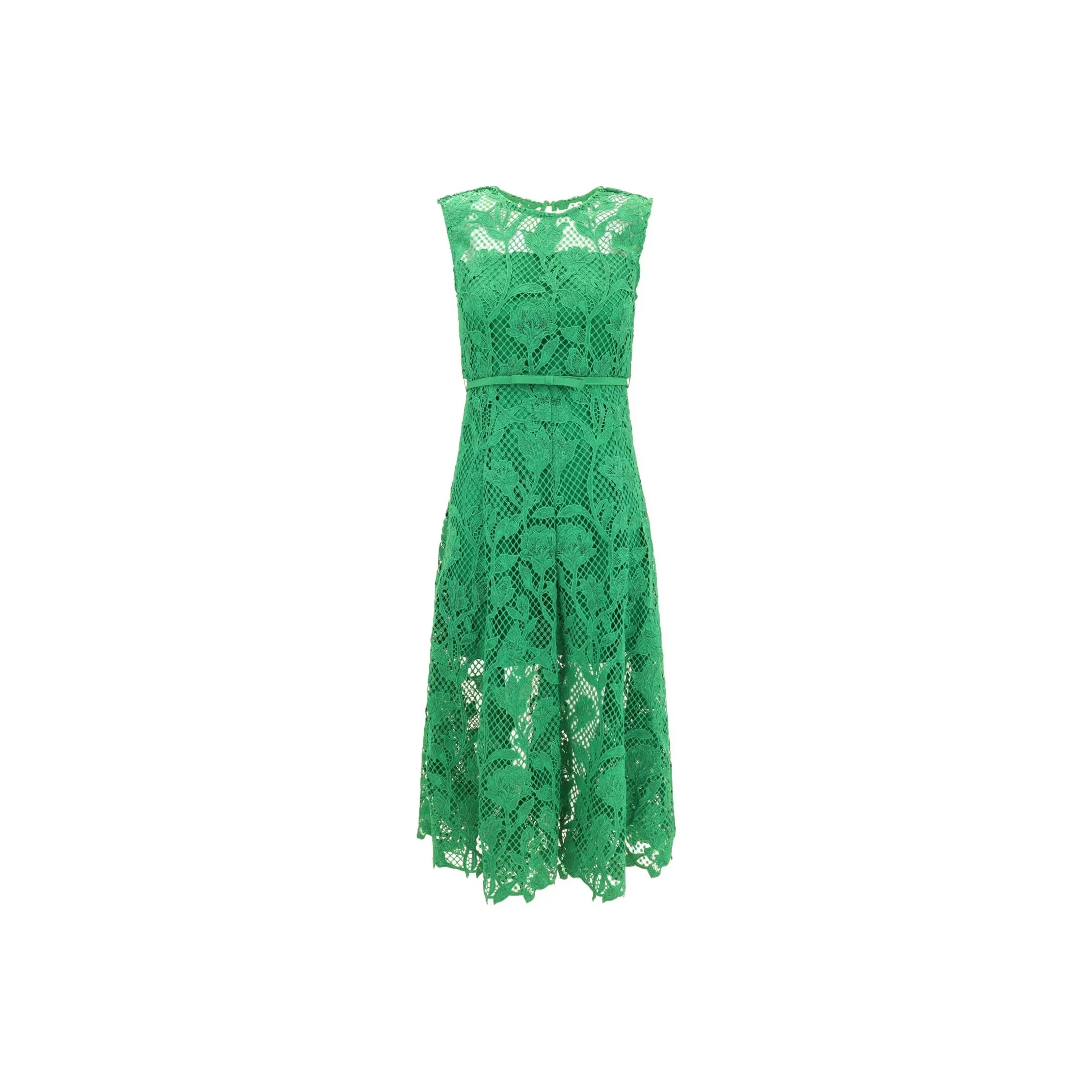 Self portrait Lace Sleeveless Midi taille dress