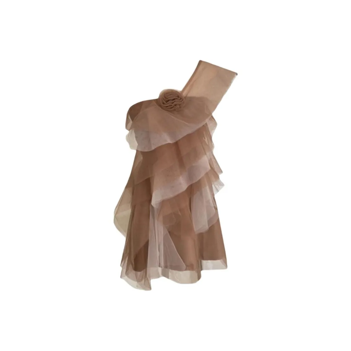 MO VOICE Slip Платье Женское Коричневое