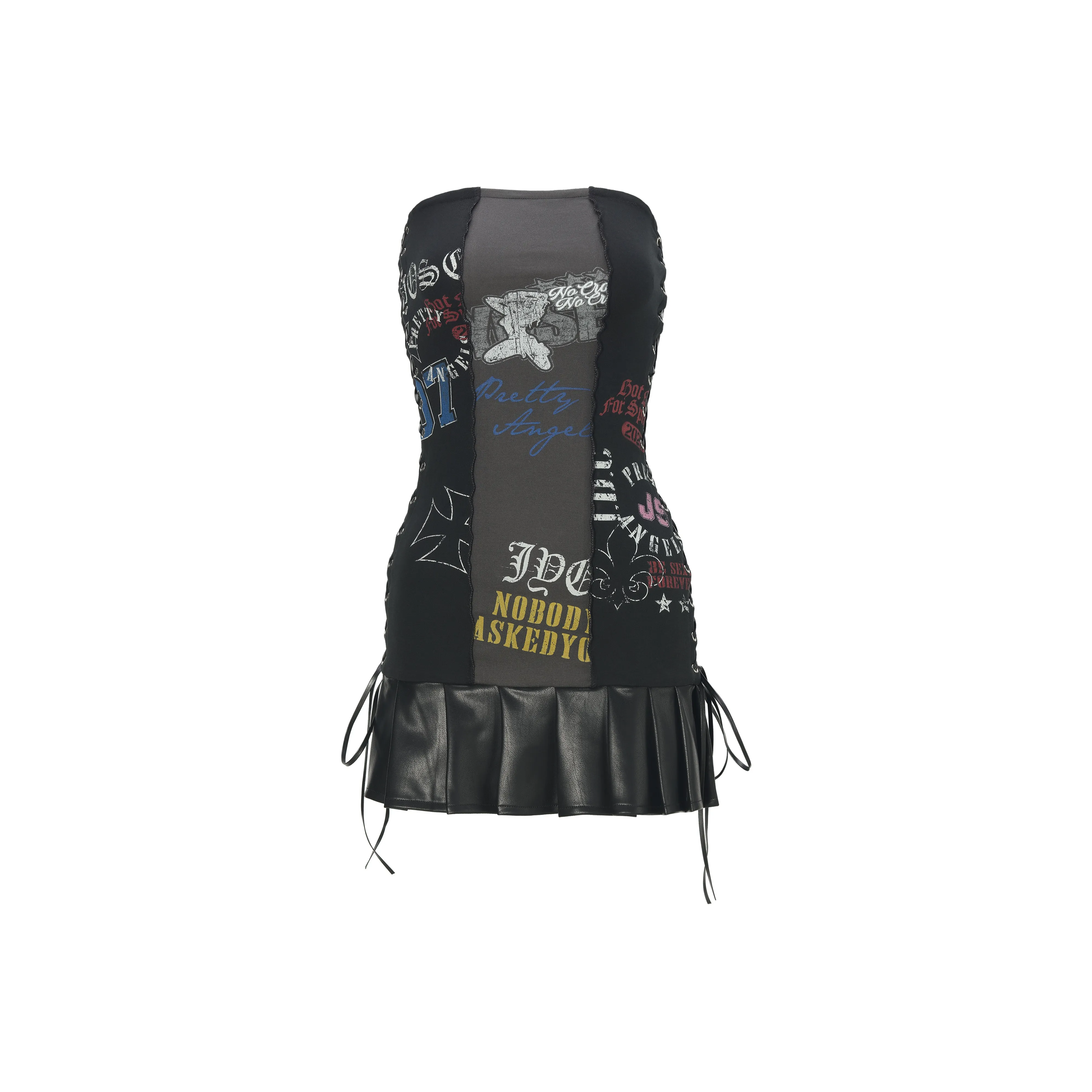 JYOSEI Без рукавов Платье Женское Черное