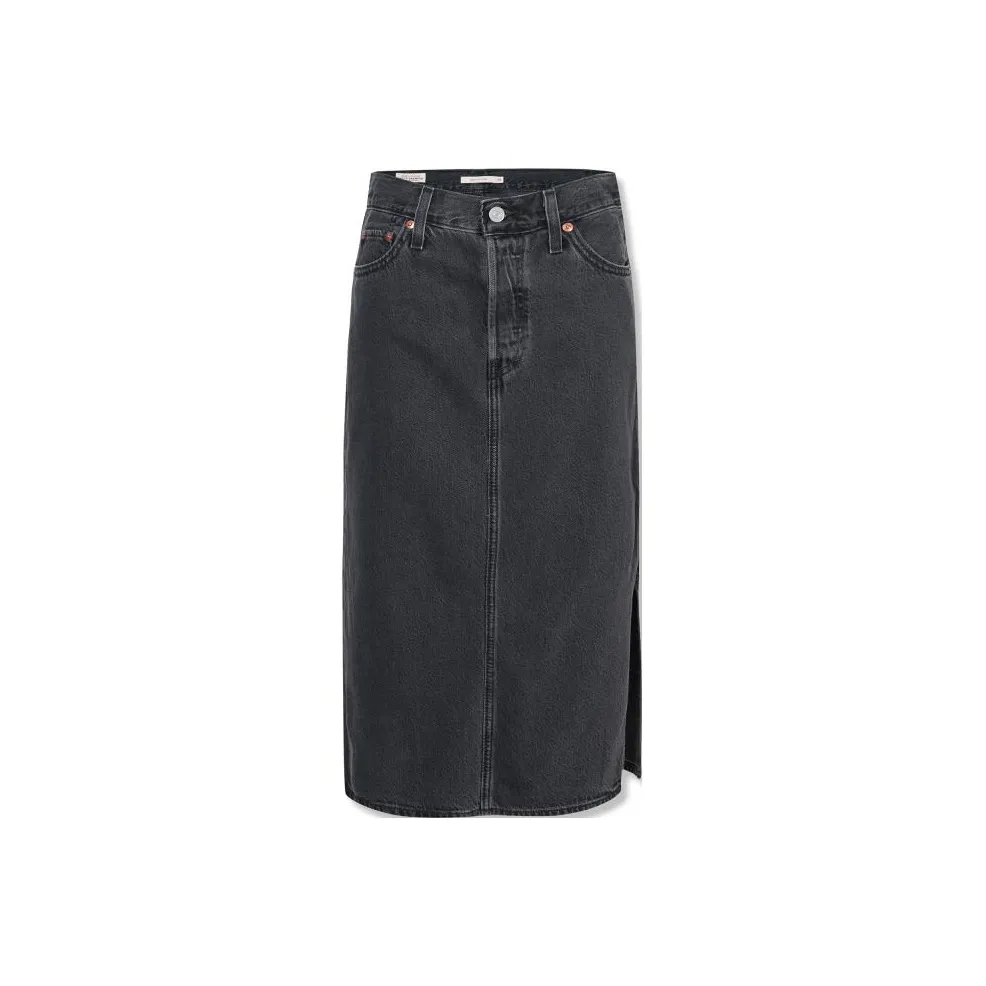 Levis Casual Long Skirts Women's Smoke Gray