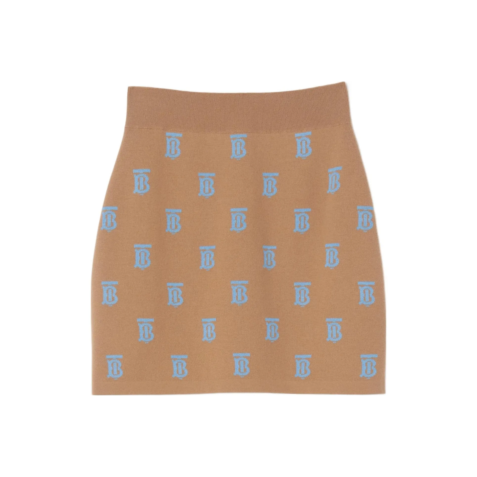 Burberry SS23 Monogram-Printed Elasticated Waistband Mini Skirt