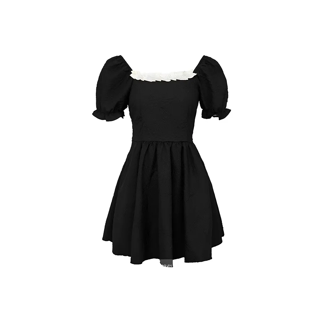 Incolore Short Sleeved Dresses Women's Black