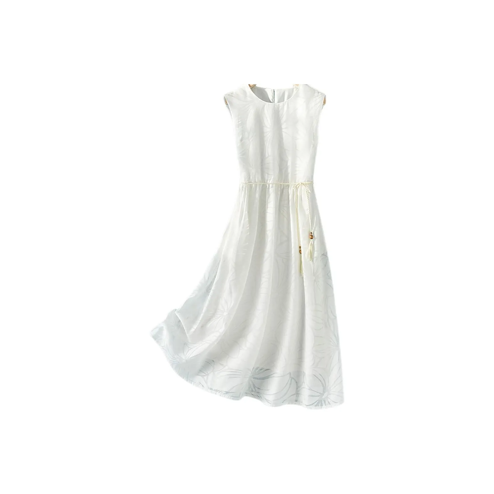 IHIMI Без рукавов Платье Женское Белое