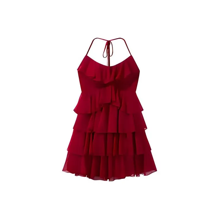 HeartyBite Юбка Платье Женское Красное