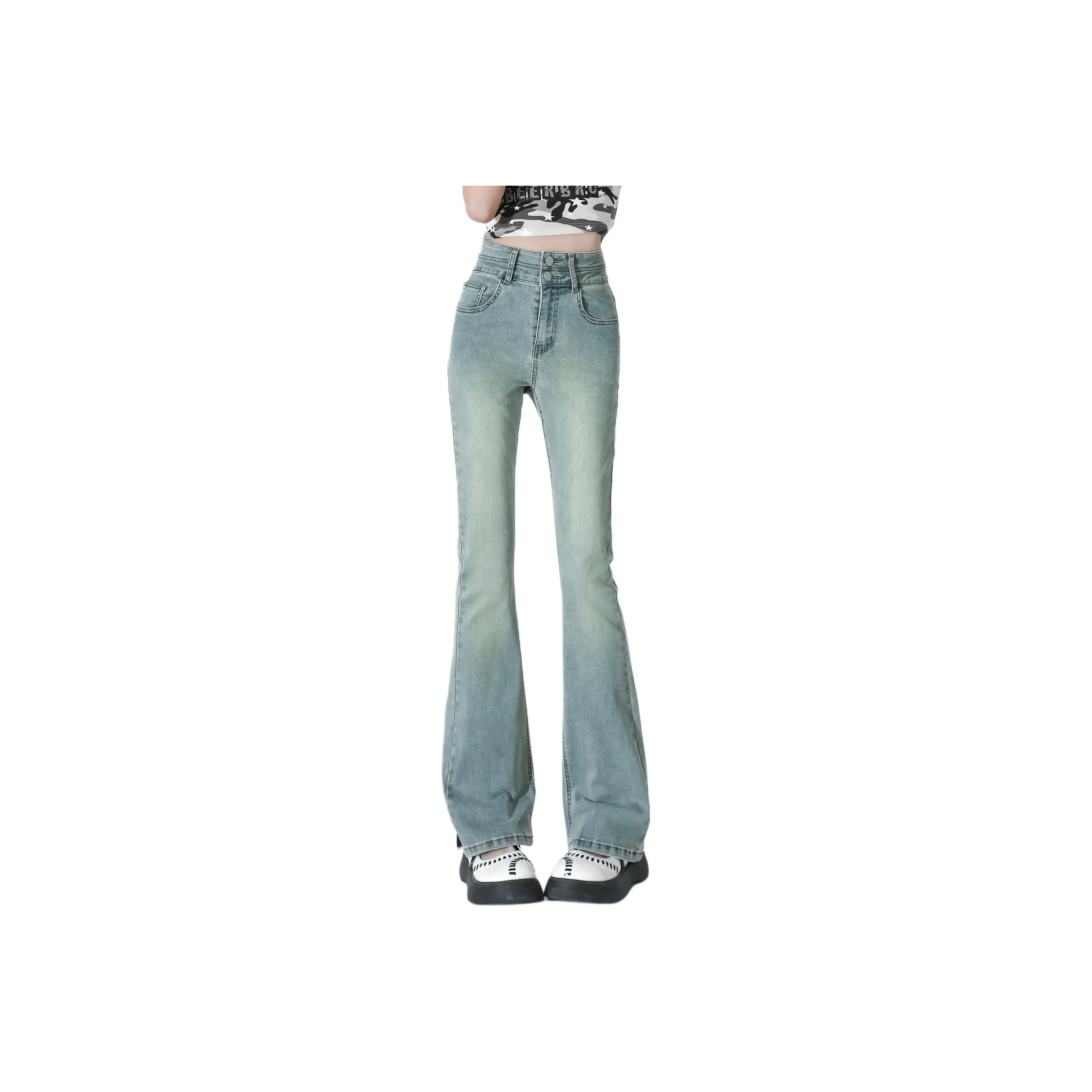 Menglaini Jeans Unisex Antique Blue