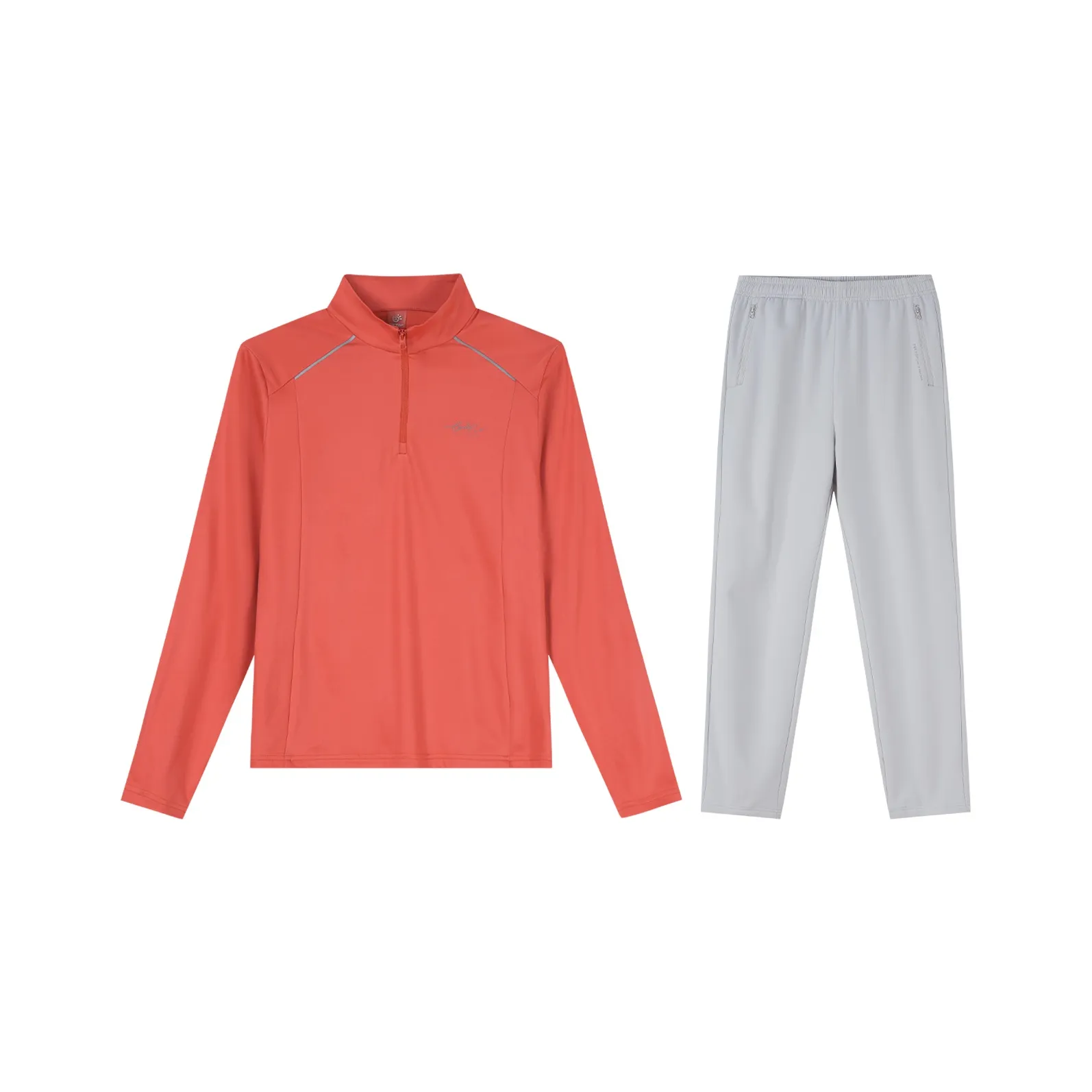 Tectop Повседневный Комплект Женская Двухкомпонентный Набор Карамельно-Оранжевый Серебристо-Серый