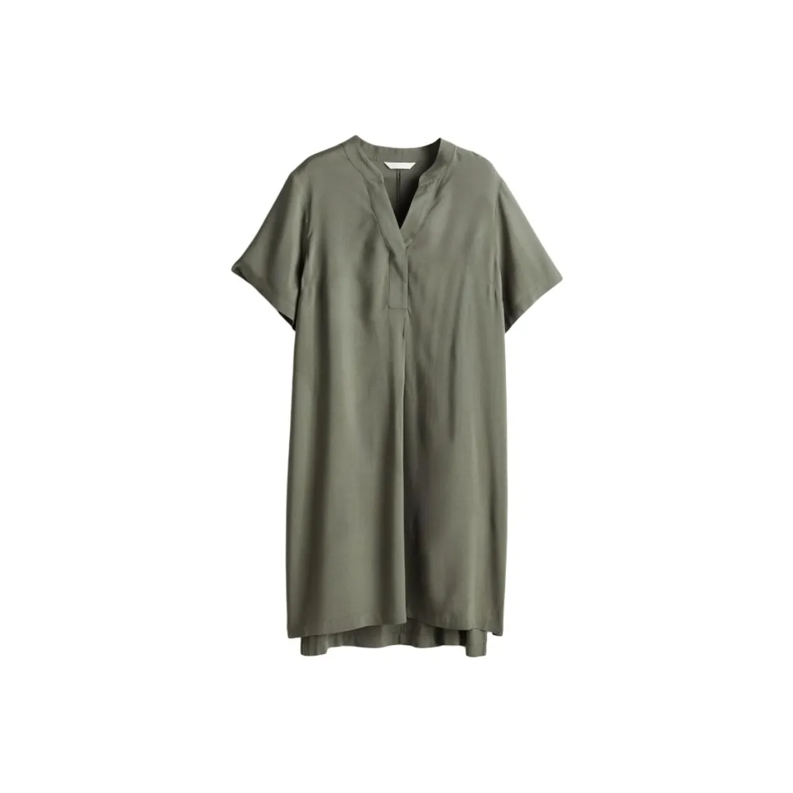 H&M Short Sleeved Dress Women's Dark Khaki Green