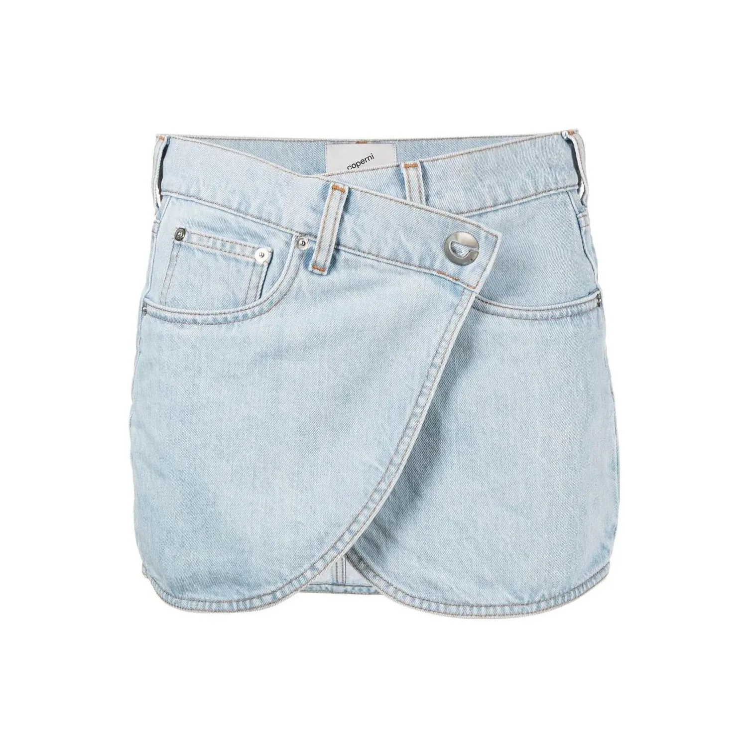 COPERNI Asymmetric Denim Miniskirt