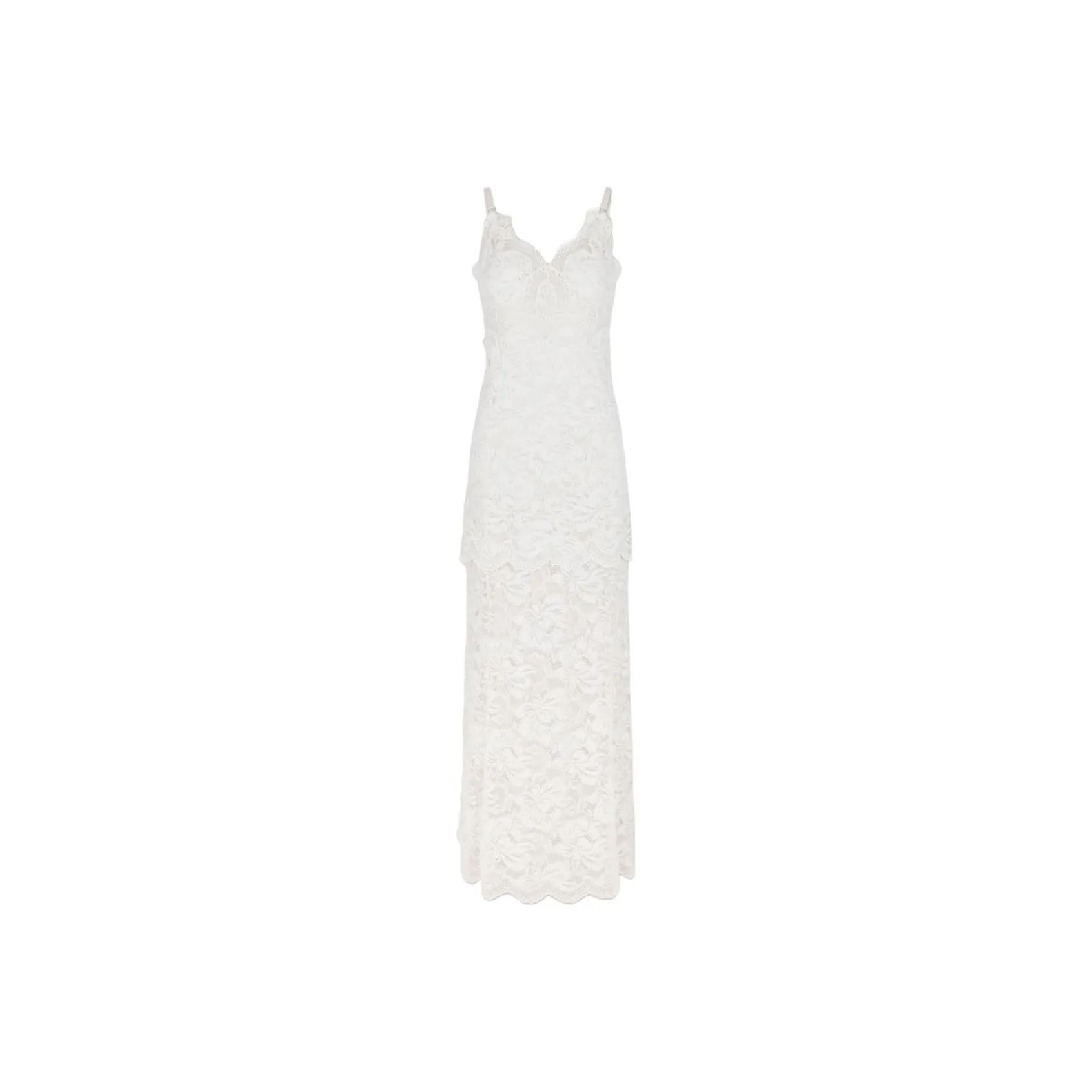 Paco Rabanne Lace Detailed Sleeveless Maxi Dress