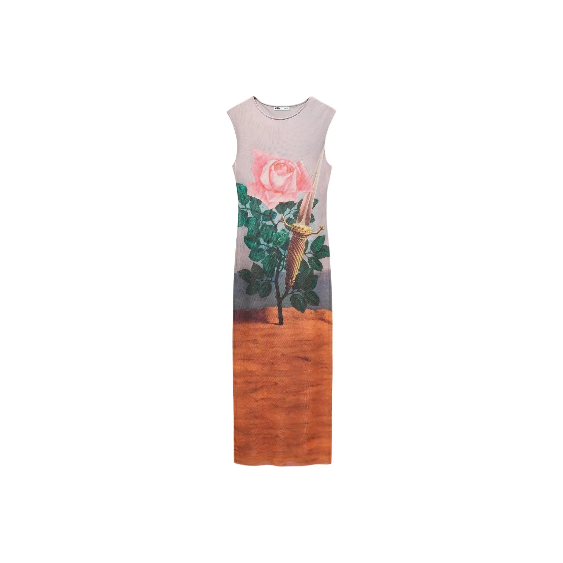 ZARA x YISHUJIA LIANMINGKUAN Slip Dresses Women's Print