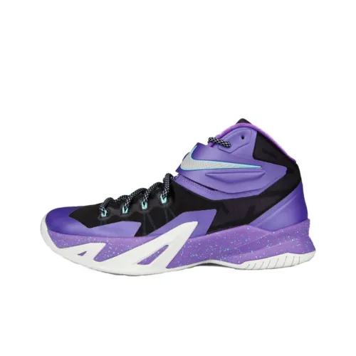 NIKE Zoom Soldier 8 Баскетбольные кроссовки Высокие Фиолетовый/черный Мужские