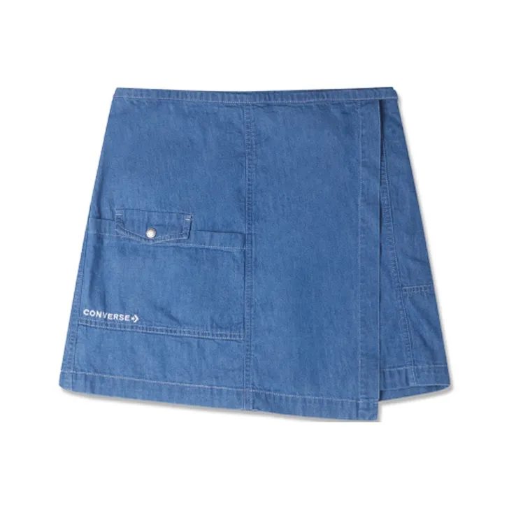 Конверс Синий Женские Джинсовые Короткие Юбки