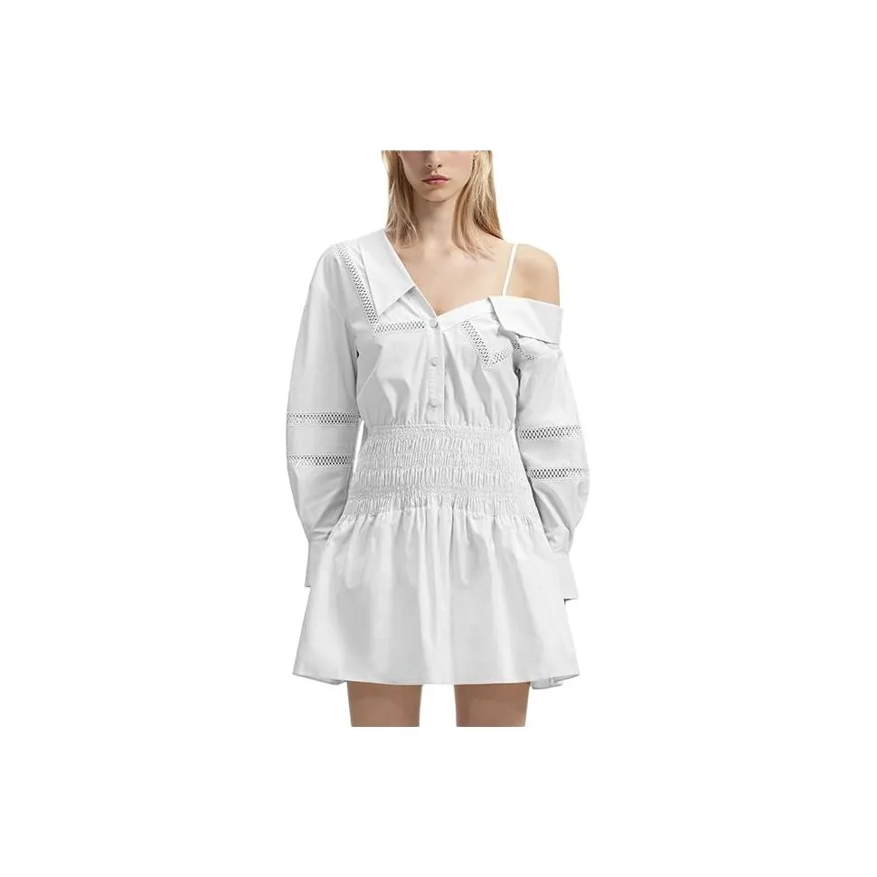 Self portrait Long Sleeved Dress Women's Pure White